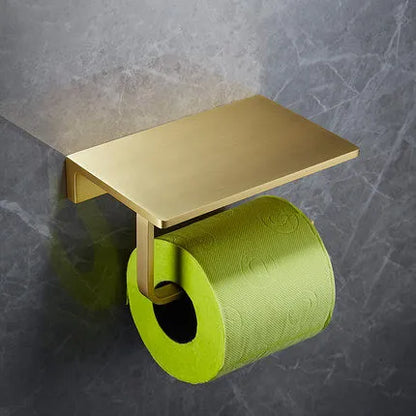 Bathroom Accessories Bathroom Shelf Towel Rack Paper holder Toilet Brush Holder Towel Ranger Brushed Gold Brass Bath Hardware