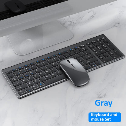 Bluetooth 5.0 2.4G Wireless Keyboard and Mouse Combo Mini Multimedia Keyboard Mouse Set for Laptop PC TV iPad Macbook Android