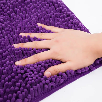 Nordic Style Soft Plush Chenille Non Slip Bathroom Bath Mat  Water Absorption Floor Door Mat Toilet Rug Home Decoration Carpet