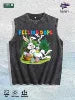 FEELING DOPE Bunny Graphic Washed Vest US Warehouse 3 Colors Cotton Tank