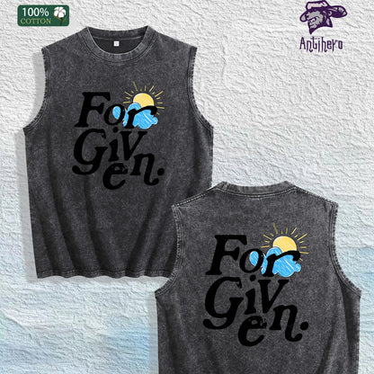 For Given Graphic Washed Vest US Warehouse 3 Colors Cotton Tank