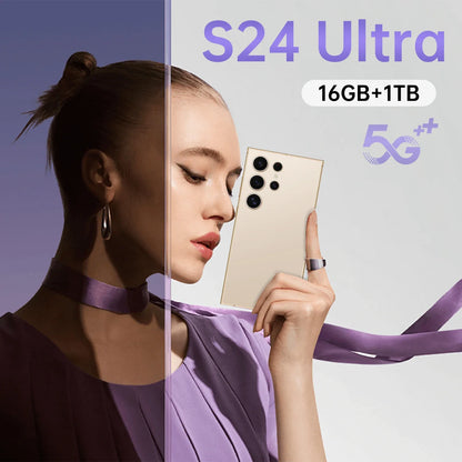 S24 Ultra 8000mAh 65W Fast Charge Snapdragon Gen 3 4K Screen Resolution Gaming Phone Qualcomm Smart Processor Face Recognition