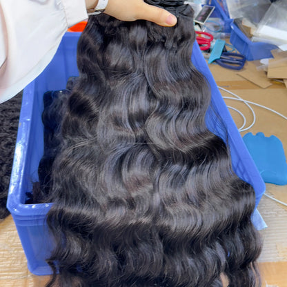Wholesale  Virgin Cuticle Aligned Natural Raw Hair, Vietnamese Burmese Curly Raw Human Hair Bundles