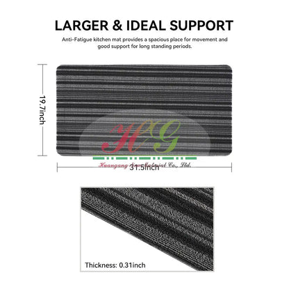 Wholesale PVC Anti Fatigue Kitchen Floor Mat Waterproof Non Slip Coral Velvet Washable Rug