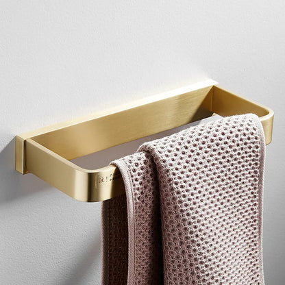 Bathroom Accessories Bathroom Shelf Towel Rack Paper holder Toilet Brush Holder Towel Ranger Brushed Gold Brass Bath Hardware