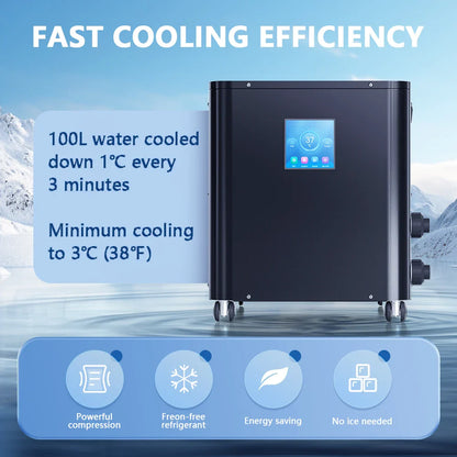 US. Local Warehouse Electric Water Chiller Wifi Remote Timer Water Ice Chiller Mini Pump Filter Ice Bath Cold Plunge Chiller