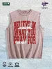 BELIEVE in WHAT YOU PRAY for Graphic Washed Vest US Warehouse 3 Colors Cotton Tank