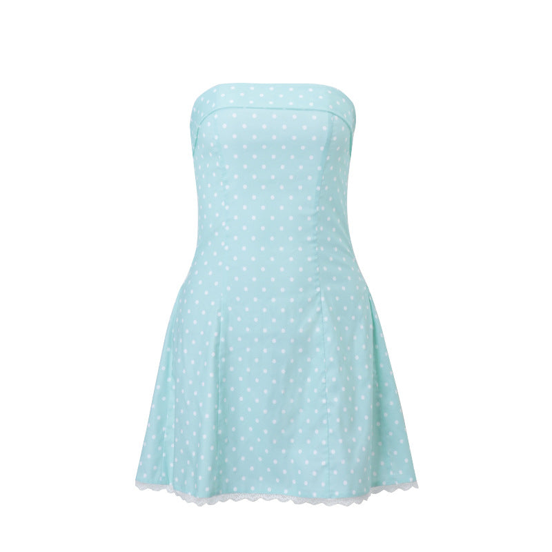 Women Clothing Summer Sexy off Neck Tube Top Dress