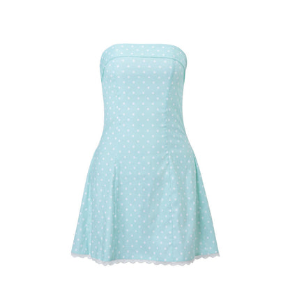 Women Clothing Summer Sexy off Neck Tube Top Dress
