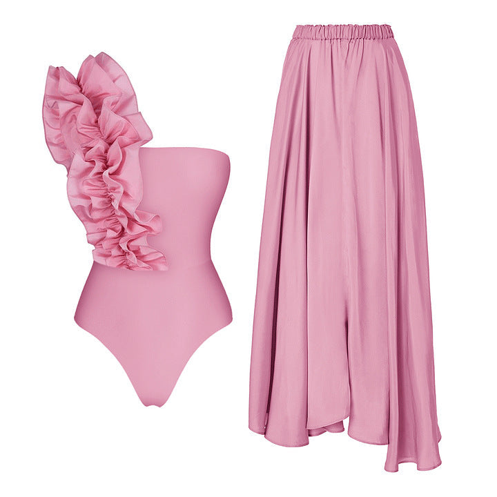 Three Dimensional Decoration Sexy Swimsuit Women Vacation Beach Two Piece Sets