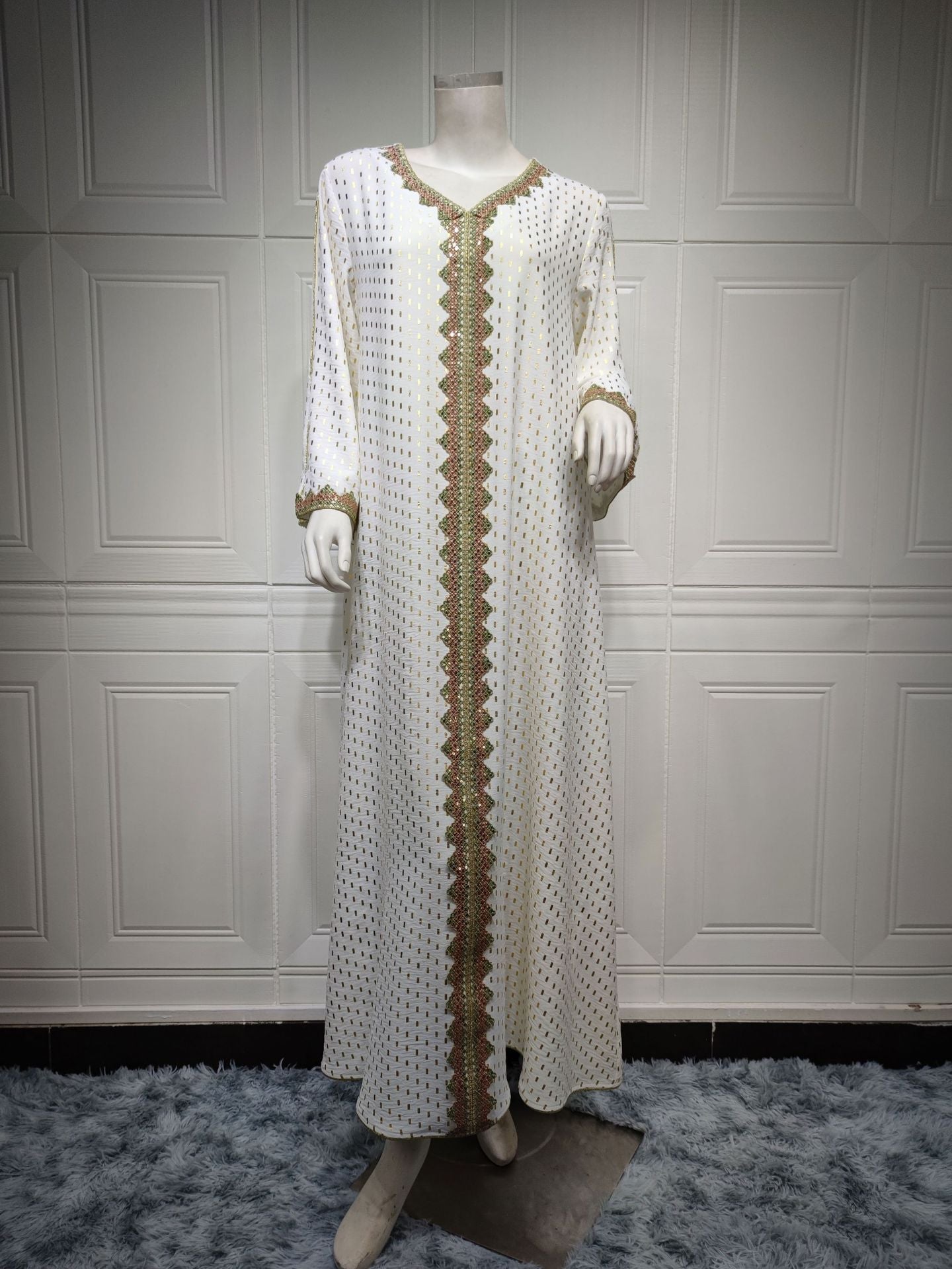 Middle East Women Clothing Autumn Gilding Muslim Gown
