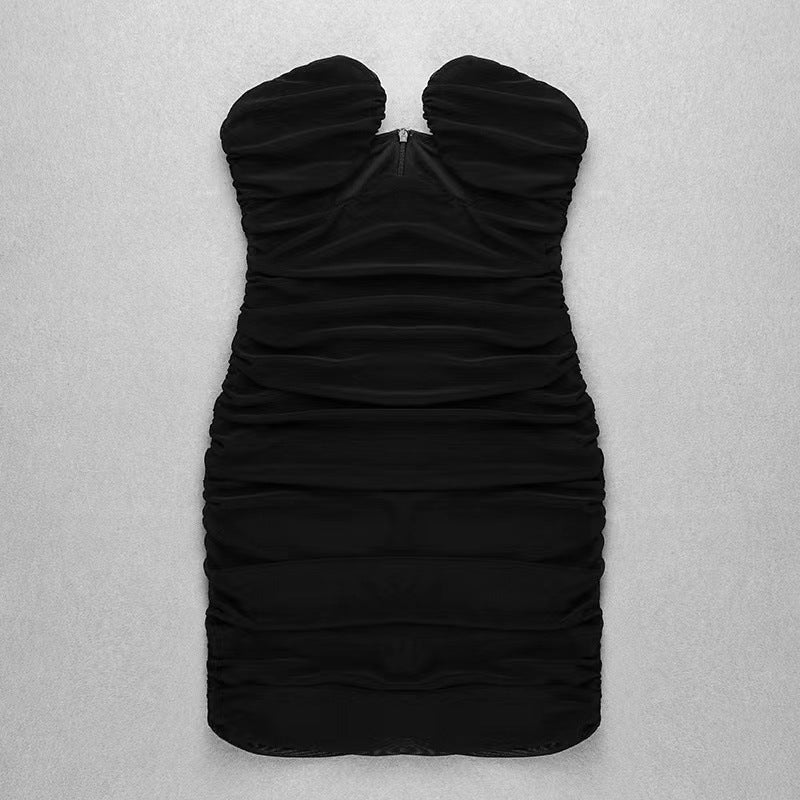 Arrival Sexy Minority Mesh Sexy Nightclub Hepburn Dress