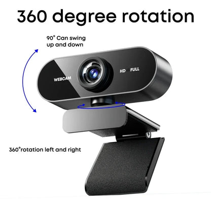 1080p FHD Webcam with Microphone, USB Computer Camera for Laptop