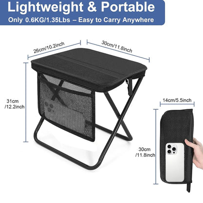 Camping Folding Stool with Storage Sack Portable Pocket Lightweight Stools for Hiking Fishing Climbing Picnic