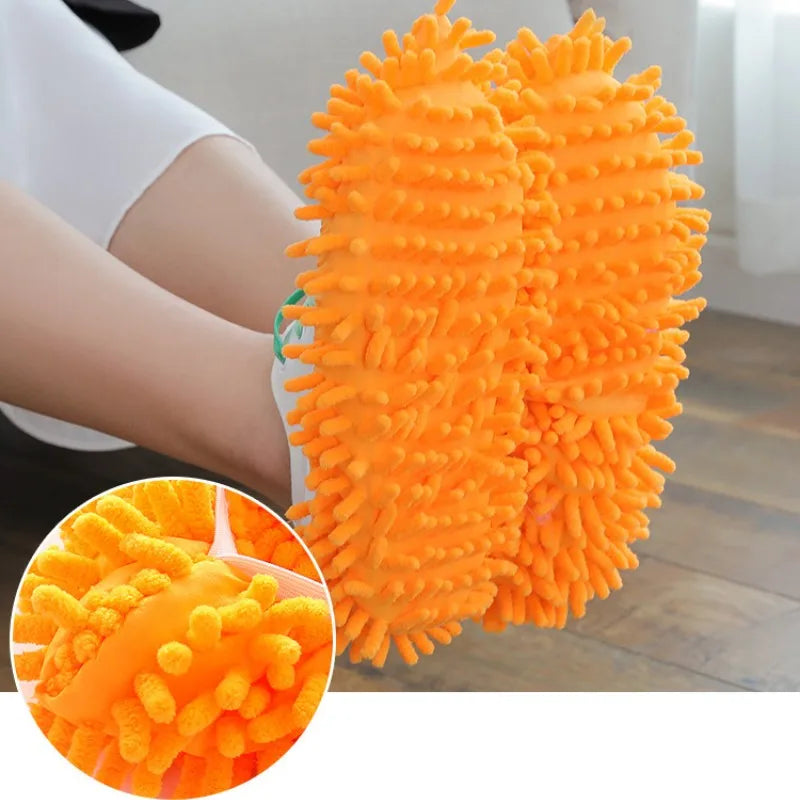 1pair Dust Cleaner Grazing Slippers House Bathroom Floor Cleaning Mop