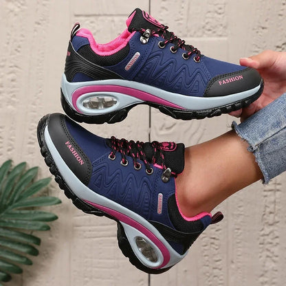 Fashionable Women's Black Genuine Leather Sports Shoes  Breathable and Comfortable Sports Shoes Suitable for Daily Use Exercise