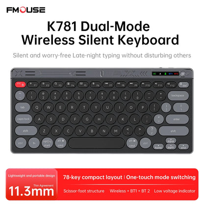 Bluetooth Wireless Keyboard Mouse Set Laptop Silent Button Charging Portable Mini Wireless Keyboard Office Typing