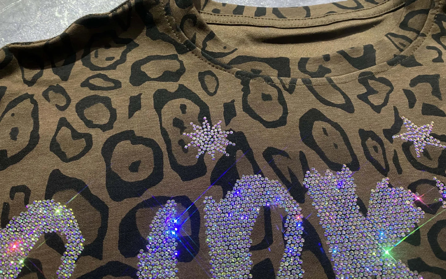Cartoon Bear Leopard Print Wide Leg Pant 2 Pieces Sets Woman Outfits 2025 Summer Casual Short Sleeve T Shirt Matching Sets Stree