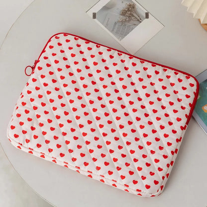 11/13/15 Inch Laptop Sleeve Quilted Laptop Bag Coquette Floral Laptop
