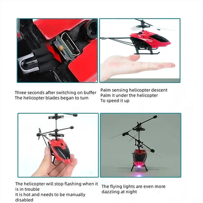 Mini Drone Rechargeable Mini RC Drone Remote Safe Fall-resistant RC Helicopters Drone Children Toys（No Remote Control Battery)
