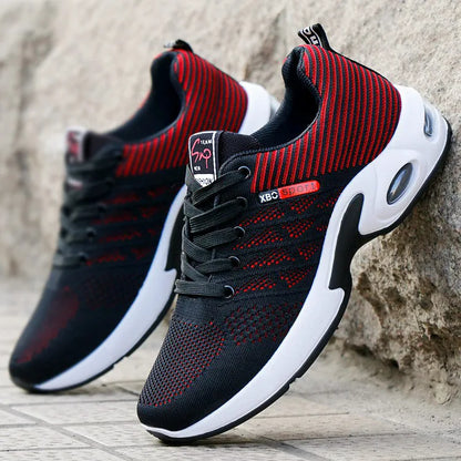 Men's Casual Sneakers Breathable Mesh Lace Up Versatile Lightweight Soft Sole Daily Walking Running Footwear For Outdoor Wear