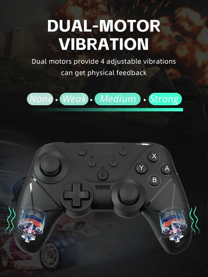 Data Frog Wireless Game Controller for Switch Console/Lite/OLED | NFC, Turbo, Vibration Adjustment Gamepad Joystick