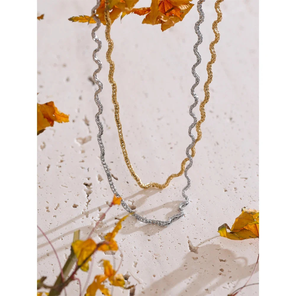 Yhpup 2025 Arrivals Stainless Steel New Chain Chic Quality Necklace for Women Fashion Waterproof PVD Plated Collar Jewelry Gift