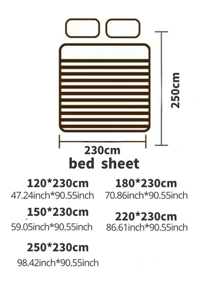 1 Piece of Printed Bed Sheet. Single Bed. Double Bed. Comfortable