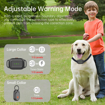 New Pet Electric Fence Collar Electronic Pet Containment System In-Ground Wired Fence Waterproof Rechargeable Dog Shock Collars