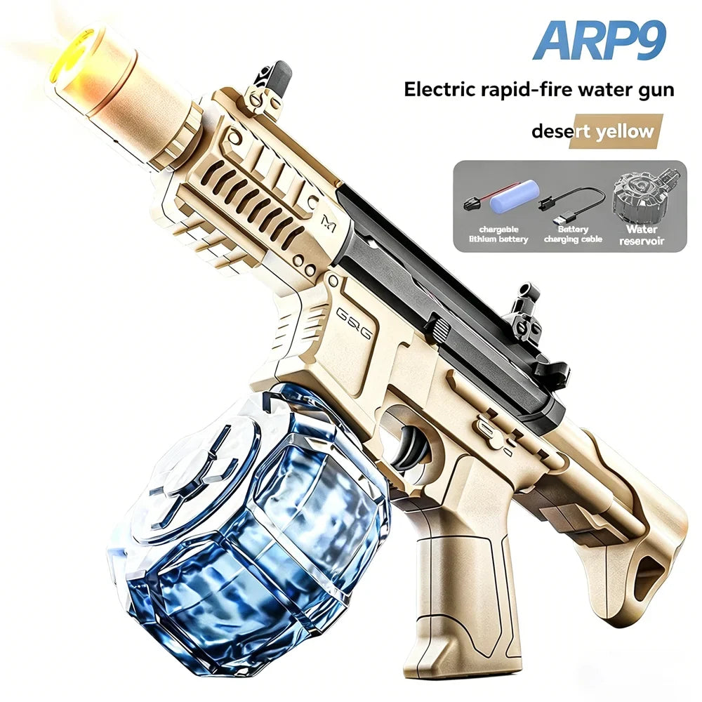 Large Capacity Victor Electric Water Gun Toy, Absorb Water Automatic Continuous Shooting, With Lights, Summer Beach Pool Gift