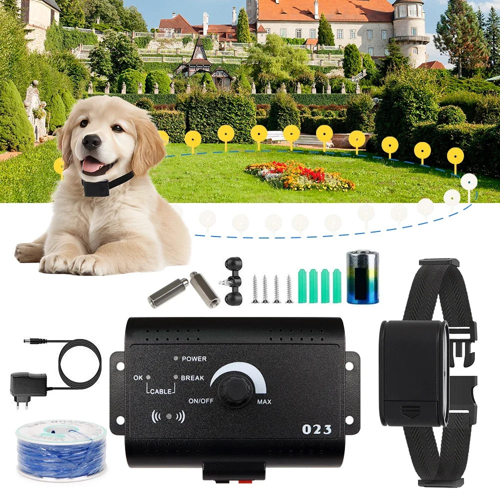 Upgraded Wireless Electric Dog Fence System Outdoor Dog Training Remote Control Beep Sound Shock Collar Electric Pet Fence