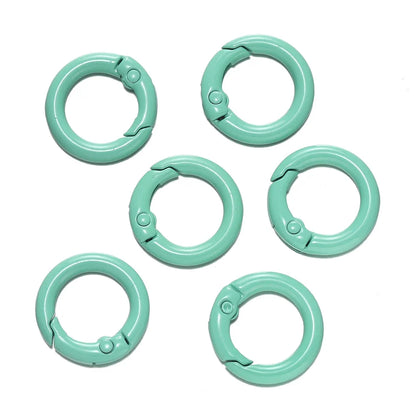 5Pcs Colorful  O Ring Spring Clasp Openable Round Carabiner Keychain Clips Hook Dog Chain DIY Jewelry Buckle Connector