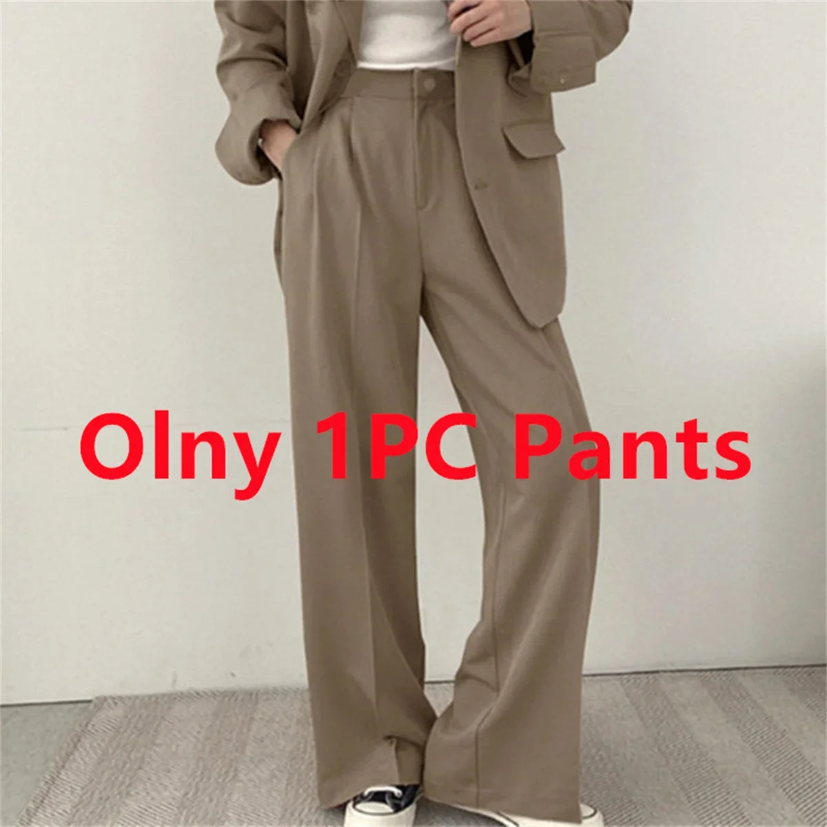 Elegant Office Lady Business Suit Set Blazers 2026 Spring New Women's Clothing Suit Jacket Casual Pants Set Wide Leg Suit Pants