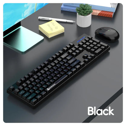Shipadoo Wireless Gaming Keyboard and Mouse Combo for Laptop, Desktop, and Office Use