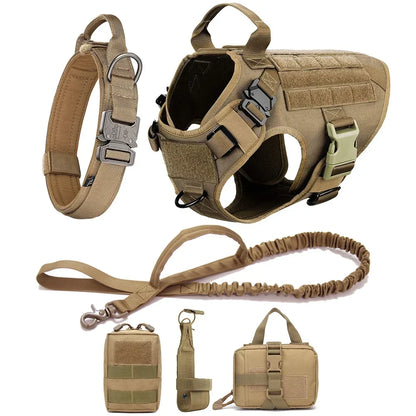 Tactical Vest Pet German Shepherd Golden Retriever Tactical Training Dog Harness and Leash Set For All Breeds Dogs