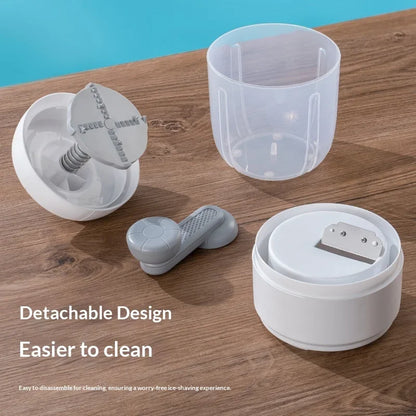 Shaved Ice Machine Mini Ice Crusher Hand Operated Shaved Ice Milkshake Maker Household Portable Small Hail Machine Kitchen Tool