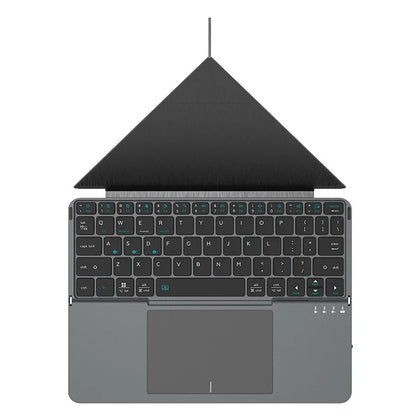 bluetooth Wireless Keyboard for Tablet/Phone/PC, Foldable Keyboard w/ Detachable Magnetic Leather Stand Ultra-Long Battery Life