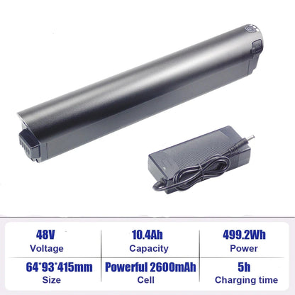 Removable Ebike Battery 48V 10.4Ah 14Ah Li-ion Battery 36V 13Ah for Vefreedom Cybervelo EK2 Pro URLIFE E26 Electric Bike