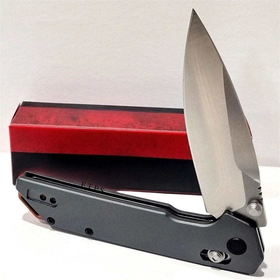 Ks2038 Lightweight Folding Knife - 3.4" EDC Tool Spear Point Blade DuraLock Outdoor Pocket Knife with Reversible Clip for Hunting, Camping