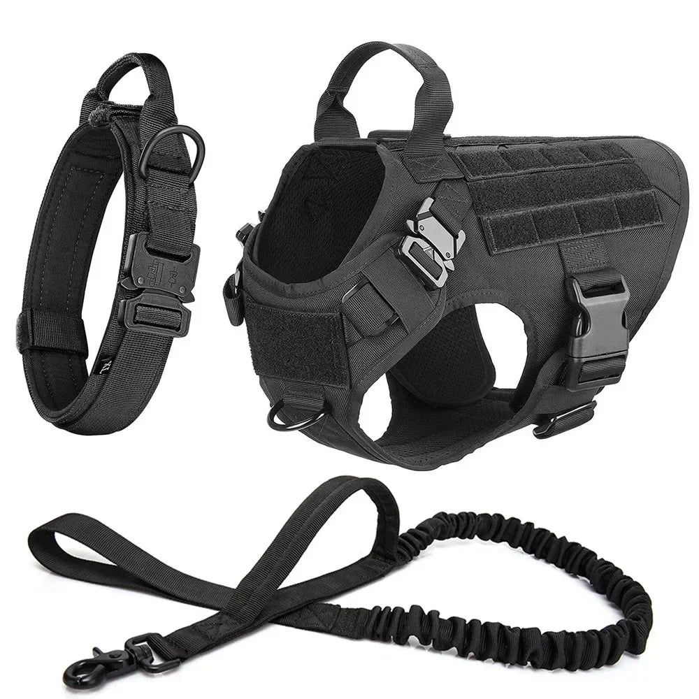Tactical Vest Pet German Shepherd Golden Retriever Tactical Training Dog Harness and Leash Set For All Breeds Dogs
