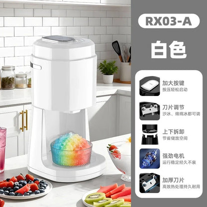 Foldable Electric Ice Shaver Adjustable 2-Speed Snow Cone Making Machine
