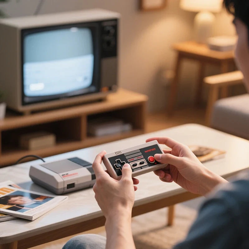 Handheld Family Recreation Video Console AV Output Retro Built-in 620 Classic Games Dual Gamepad Gaming Player Toys Holiday Gif