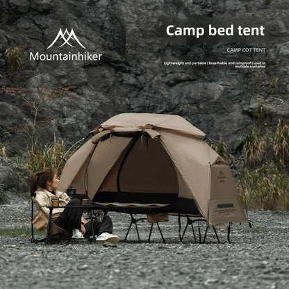 MOUNTAINHIKER Single Person Camp Bed Tent Outdoor Waterproof Rainproof Multi-Purpose Leisure Camping Shelter for Hiking And Trav