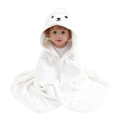 A Soft, Absorbent Baby Bath Towel with Cartoon Design, Thin Summer Style, Newborn Bath Towel, a Must-Have for Babies.