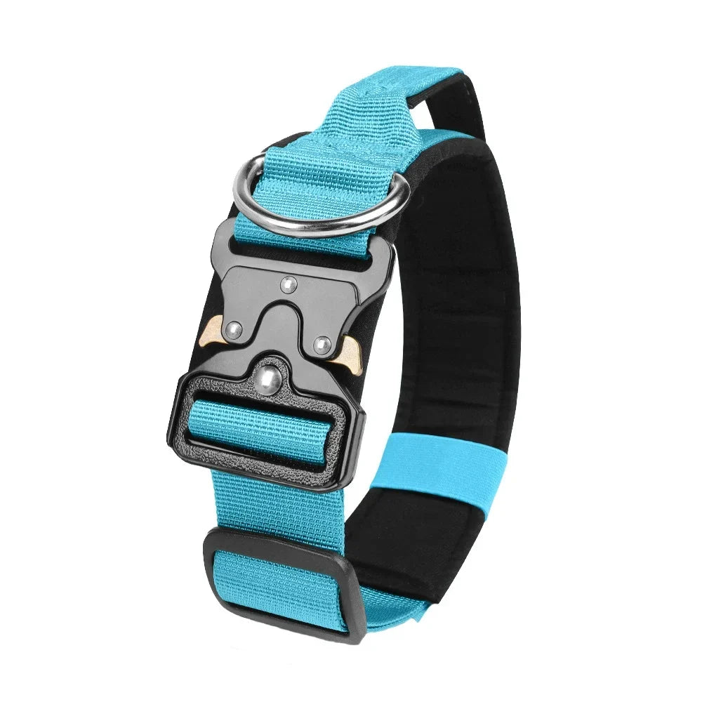Tactical Dogs Collars with Handle Heavy Duty Military Dog Collar for Medium Large Dogs Collar with Quick Release Pets Collar