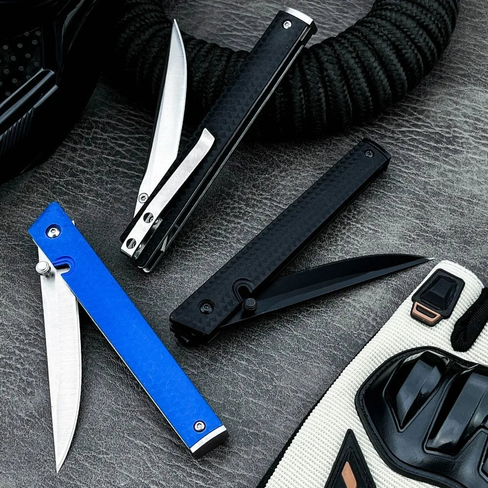 7096 Folding Knife Portable Tool Pocket Knife 8Cr13MoV steel Blade Nylon Fiber Handle Outdoor Hunting for Hiking Tool