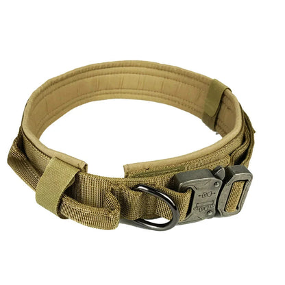 actical Dog Collar  Adjustable Military Training Nylon Dog Collar with  Heavy Metal Buckle for Medium and Large Dogs