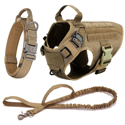 Tactical Vest Pet German Shepherd Golden Retriever Tactical Training Dog Harness and Leash Set For All Breeds Dogs