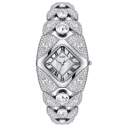 2026 New Women Watch Light Luxury Brand Diamond Inlaid Bracelet Watches Waterproof Ladies Fashion Quartz Clock Wristwatch Gift