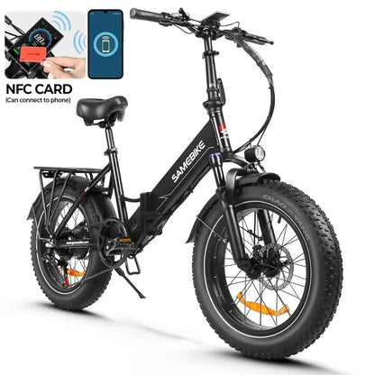 20*4.0 inch fat tire folding electric bicycle, 750W motor urban mountain E-Bike, 48V13AH battery adult electric scooter